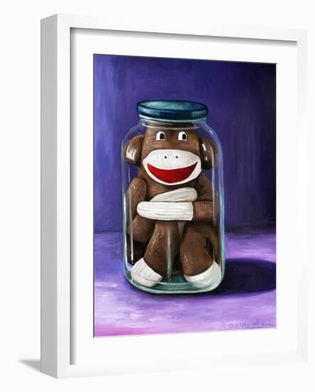 Preserving Childhood Sock Monkey-Leah Saulnier-Framed Giclee Print