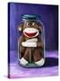 Preserving Childhood Sock Monkey-Leah Saulnier-Stretched Canvas