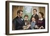 President Abraham Lincoln and His Family Reading a Book in the White House-null-Framed Giclee Print