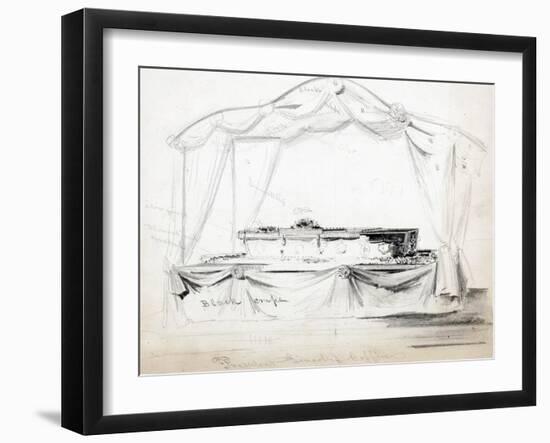 President Abraham Lincoln's Coffin Lying in State at the White House-null-Framed Giclee Print