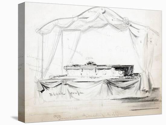 President Abraham Lincoln's Coffin Lying in State at the White House-null-Stretched Canvas