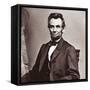 President Abraham Lincoln's Second Inauguration, Wearing a Coat Crafted For Him by Brooks Brothers-Mathew Brady-Framed Stretched Canvas