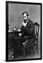 President Abraham Lincoln Sitting in Chair-null-Framed Premium Photographic Print