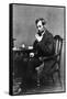 President Abraham Lincoln Sitting in Chair-null-Framed Stretched Canvas