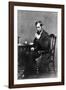 President Abraham Lincoln Sitting in Chair-null-Framed Photographic Print