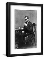 President Abraham Lincoln Sitting in Chair-null-Framed Photographic Print