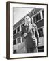 President and Director of Coty Perfumes Andre Lavault in Front of Building Holding Cigarette-Hans Wild-Framed Premium Photographic Print