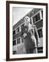 President and Director of Coty Perfumes Andre Lavault in Front of Building Holding Cigarette-Hans Wild-Framed Premium Photographic Print