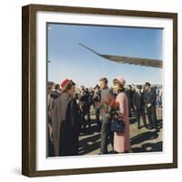 President and Jacqueline Kennedy Arrive at Dallas's Love Field, Nov. 22, 1963-null-Framed Photo