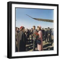 President and Jacqueline Kennedy Arrive at Dallas's Love Field, Nov. 22, 1963-null-Framed Photo