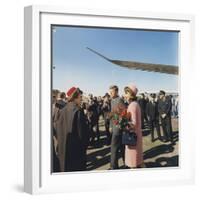 President and Jacqueline Kennedy Arrive at Dallas's Love Field, Nov. 22, 1963-null-Framed Photo