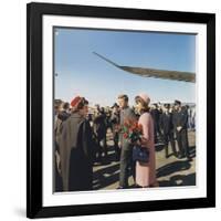 President and Jacqueline Kennedy Arrive at Dallas's Love Field, Nov. 22, 1963-null-Framed Photo
