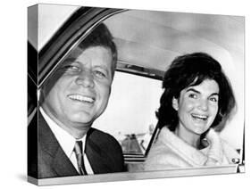 President and Jacqueline Kennedy in Palm Beach, Florida-null-Stretched Canvas