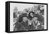 President and Mrs. Coolidge at Laying of Cornerstone of George Washington Masonic National Memorial-null-Framed Stretched Canvas