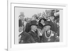 President and Mrs. Coolidge at Laying of Cornerstone of George Washington Masonic National Memorial-null-Framed Art Print