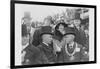 President and Mrs. Coolidge at Laying of Cornerstone of George Washington Masonic National Memorial-null-Framed Art Print