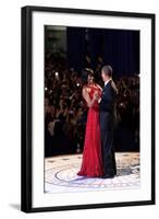 President Barack and Michelle Obama Dance at the Commander in Chief Inaugural Ball-null-Framed Photo