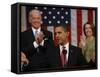 President Barack Obama Acknowledges Applause before His Address to a Joint Session of Congress-null-Framed Stretched Canvas