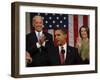 President Barack Obama Acknowledges Applause before His Address to a Joint Session of Congress-null-Framed Photographic Print