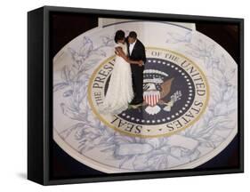 President Barack Obama and First Lady Dance at the Commander in Chief Inaugural Ball-null-Framed Stretched Canvas