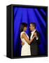 President Barack Obama and First Lady Dance Together at Neighborhood Inaugural Ball in Washington-null-Framed Stretched Canvas