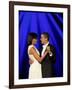 President Barack Obama and First Lady Dance Together at Neighborhood Inaugural Ball in Washington-null-Framed Photographic Print