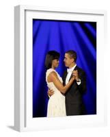 President Barack Obama and First Lady Dance Together at Neighborhood Inaugural Ball in Washington-null-Framed Photographic Print