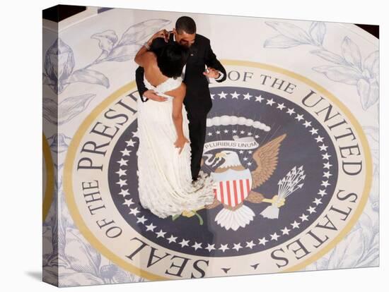 President Barack Obama and First Lady Michelle Dance, Commander in Chief Ball, January 20, 2009-null-Stretched Canvas