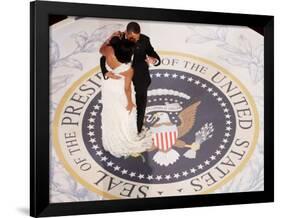 President Barack Obama and First Lady Michelle Dance, Commander in Chief Ball, January 20, 2009-null-Framed Photographic Print