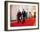 President Barack Obama and First Lady Michelle Obama Walk with Former President George W Bush-null-Framed Photo