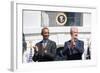 President Barack Obama and Former Pres. Bill Clinton on the 20th Anniversary of the Americorps-null-Framed Photo