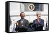 President Barack Obama and Former Pres. Bill Clinton on the 20th Anniversary of the Americorps-null-Framed Stretched Canvas