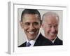 President Barack Obama and Vice President Joe Biden in the East Room of the White House-null-Framed Photographic Print