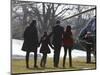 President Barack Obama anf Family Walk on the South Lawn of the White House in Washington-null-Mounted Photographic Print