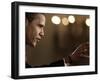 President Barack Obama Answers a Question During His First Prime Time Televised News Conference-null-Framed Photographic Print