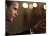 President Barack Obama Answers a Question During His First Prime Time Televised News Conference-null-Mounted Photographic Print