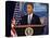 President Barack Obama at a News Conference, Brady Press Briefing Room-Dennis Brack-Stretched Canvas