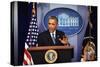 President Barack Obama at a News Conference, Brady Press Briefing Room-Dennis Brack-Stretched Canvas