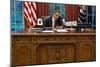 President Barack Obama at His Oval Office Desk, Sept. 7, 2011-null-Mounted Premium Photographic Print