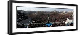 President Barack Obama Delivering His Inaugural Address, Washington DC, January 20, 2009-null-Framed Premium Photographic Print