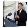 President Barack Obama Delivering His Inaugural Address, Washington DC, January 20, 2009-null-Stretched Canvas