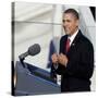 President Barack Obama Delivering His Inaugural Address, Washington DC, January 20, 2009-null-Stretched Canvas