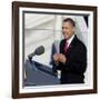 President Barack Obama Delivering His Inaugural Address, Washington DC, January 20, 2009-null-Framed Photographic Print