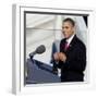 President Barack Obama Delivering His Inaugural Address, Washington DC, January 20, 2009-null-Framed Photographic Print