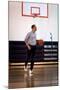President Barack Obama Dribbles the Basketball at Fort Mcnair in Washington D.C. on May 9, 2009-null-Mounted Photo