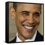 President Barack Obama During the Signing Ceremony for the Health Care Bill-null-Framed Stretched Canvas