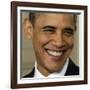 President Barack Obama During the Signing Ceremony for the Health Care Bill-null-Framed Photographic Print