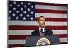 President Barack Obama (Giving Speech) Art Poster Print-null-Mounted Poster