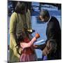 President Barack Obama is Congratulated by his Daughter after Taking the Oath of Office, Washington-null-Mounted Photographic Print