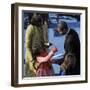 President Barack Obama is Congratulated by his Daughter after Taking the Oath of Office, Washington-null-Framed Photographic Print